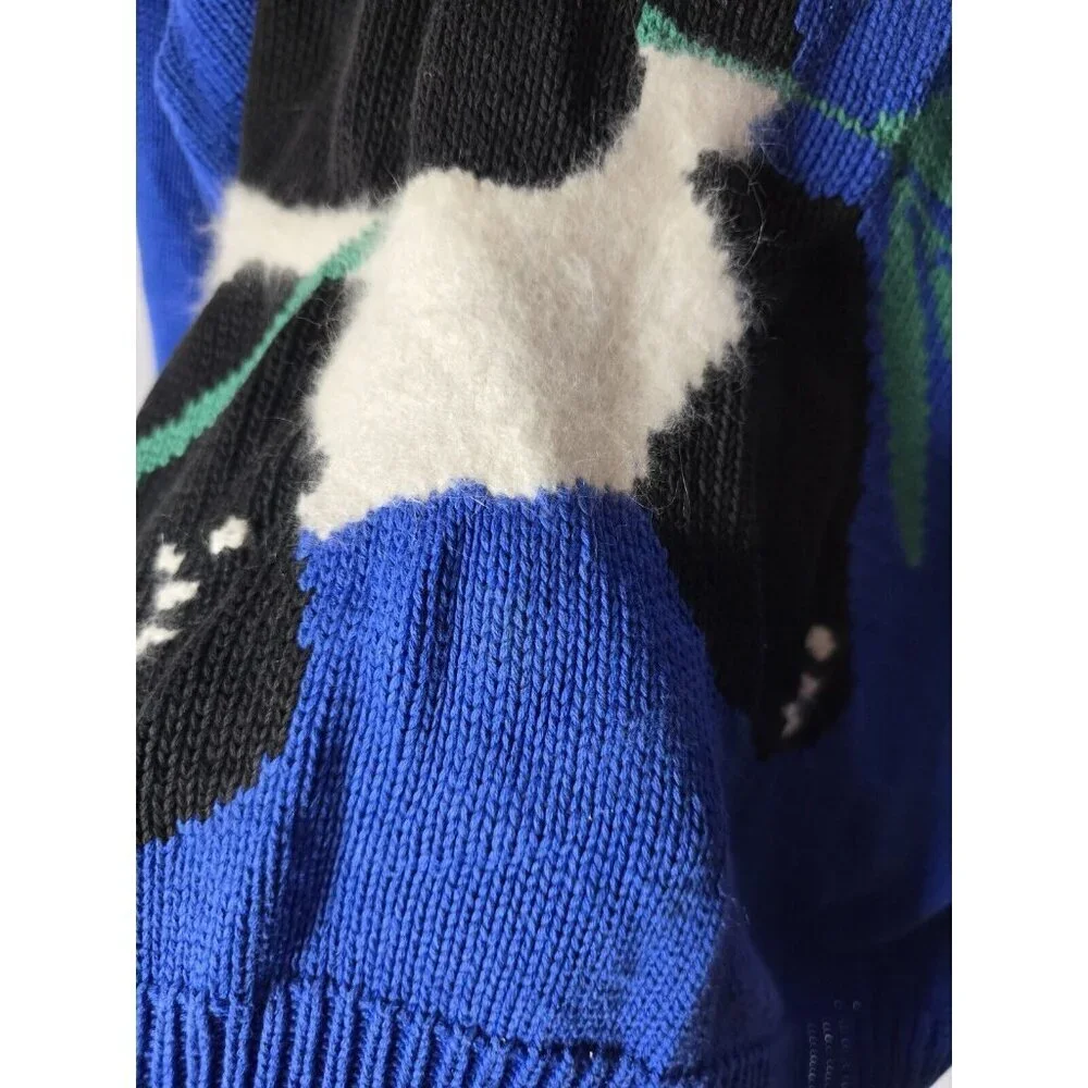 Vintage 90’s panda Cotton blue sweater- Unisex- Fits Like A Large - Picture 13 of 13